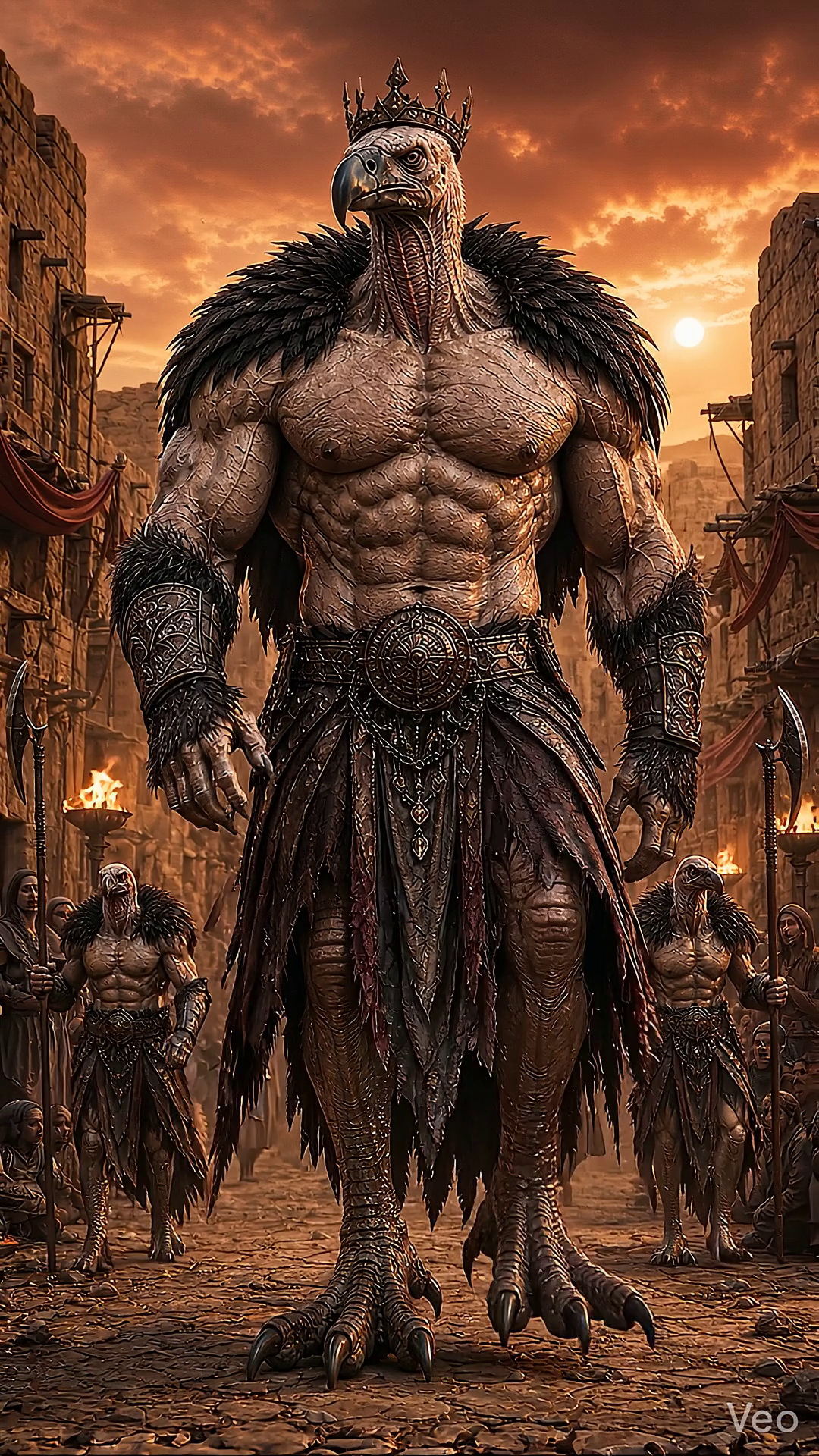 The Vulture King Walks Through the Desert Village cover